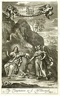 Matthew Prints: Temptation of Jesus in the wilderness