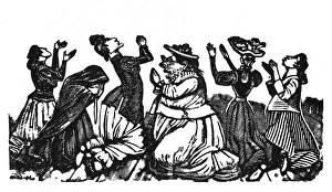 Images Dated 7th August 2017: Tender supplications invoked by young ladies of forty years