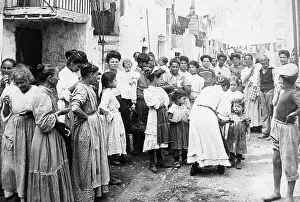 Tenement Prints: Tenement District Palermo Sicily Italy early 1900s
