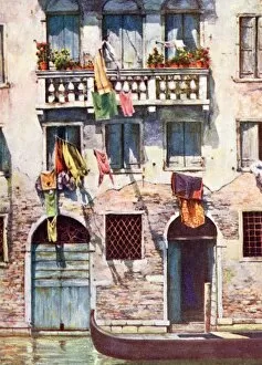 Menpes Gallery: Tenements in a quiet street - Venice, Italy