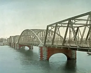 Osaka Prints: Tenjinbashi bridge, Osaka, Japan