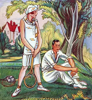 Tennis couple, 1929