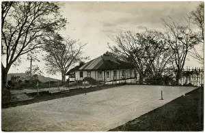 Malaysian Prints: Tennis Court and Club, Singapore, Malaysia