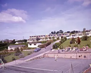 Tennis court at a holiday camp, Paignton, Devon