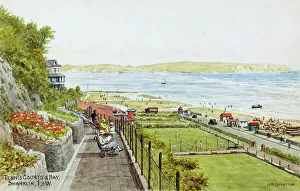 Tennis Courts and Bay, Shanklin, Isle of Wight