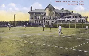 Springfield Prints: Tennis Courts - Country Club, Springfield, Massachusetts