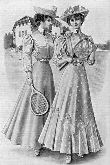 Images Dated 20th October 2017: Tennis gowns, 1906