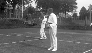 Tennis match at Beech Grove Tennis Club, Moffat