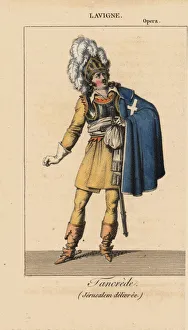 Andre Gallery: The tenor Lavigne singing in the opera Tancrede, 1816