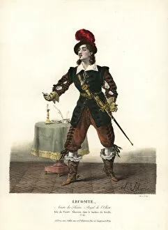 Seville Collection: Tenor singer Lecomte as Almaviva in the opera