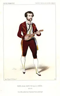 Tenor singer Roger as Scopetto in La Sirene, 1844