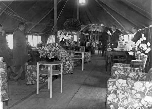 Tent Collection: A tent at Heathrow Airport in May 1946