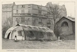 Epidemic Prints: Tent Hospital / Flu Epidem