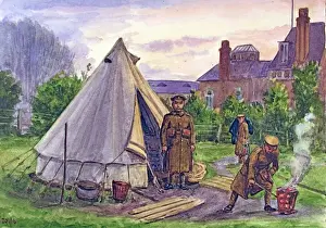 Studied Prints: Tent for picket post, White Horse Hill, Chislehurst, Kent