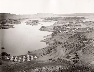 Tented camp along the River Nile, Egypt, c. 1880 s