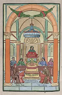 Terence Prints: Terence (195-159 BC). Engraving. Colored