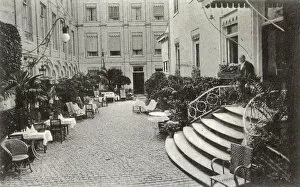 Cobblestones Collection: Terrace of the Hotel du Grand Miroir, Brussels, Belgium