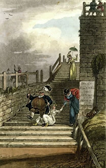 1810s Collection: Terrace Steps, Scarborough, North Yorkshire