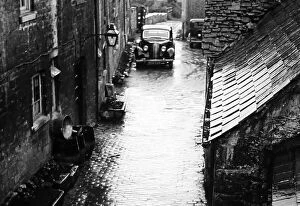 Terraced Collection: Terraced housing back alley, probably 1940s