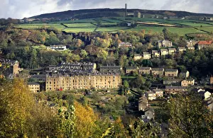 1988 Prints: Terraced stone houses at Hebden Bridge, West Yorkshire