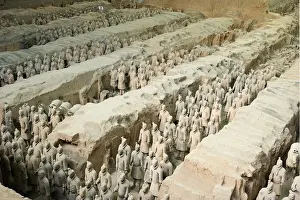 Terracotta Army. 221-206 BC. CHINA. Xian. Mausoleum