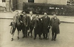 Images Dated 9th August 2019: Six terrific chums heading off for a jolly hike