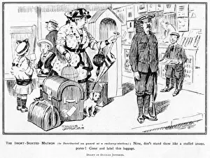 Matron Prints: Terrors of the Terrier, Territorial Army cartoon, WW1