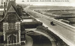 Images Dated 21st November 2013: Terrrace and gardens from the Normandy Hotel, Deauville