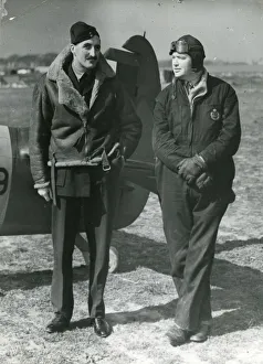Two test pilots - Cdr Dobson, RAF and ?Dutch? Holland