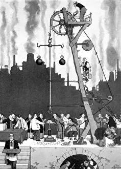 Artificial Prints: Testing teeth, illustration by William Heath Robinson