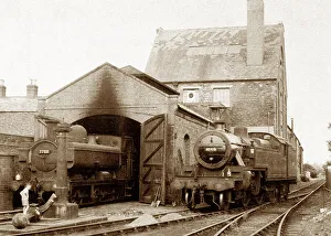 Tewksbury railway engine shed, early 1900s