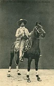 Sombrero Prints: Texas-Tex, Mexican on horseback