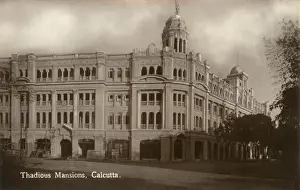 Mansions Prints: Thadious Mansions, Calcutta, India