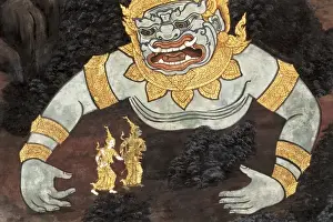 Siam Prints: THAILAND. Khamphaeng Phet. Wat Phra Kaeo. Painting