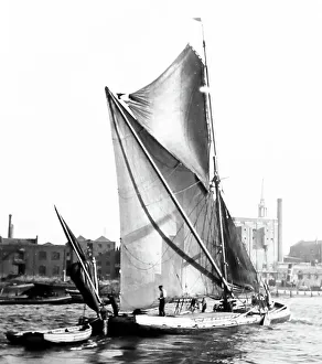 A Thames barge, early 1900s