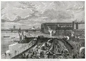 Subway Prints: Thames Embankment Railway, construction 1870