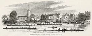 1840s Collection: Thames Regatta, Putney Bridge 1846