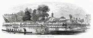 Images Dated 12th March 2020: Thames Regatta, The Struggle 1846