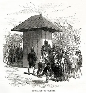 Images Dated 14th October 2019: Thames subway at Tower-Hill, London 1870