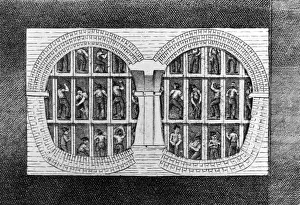 Thames Tunnel cross section during construction