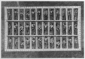 Brunel Prints: Thames Tunnel cross section during construction