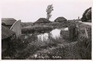 Broad Prints: Thatched Boathouses on Hickling Broad, Norfolk