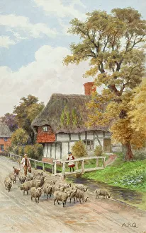 Thatched cottage at Frogholt near Folkestone, Kent