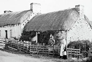 Thatched cottage, Peel Head, Isle of Man, Victorian period