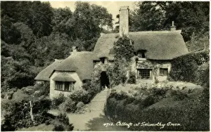 Exmoor Prints: Thatched Cottages, Selworthy, Somerset