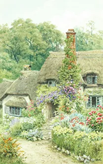 Thatched cottages at Selworthy, Somerset