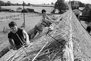 Angler Gallery: Thatching Isaac Walton Cottage - 1