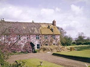 Images Dated 24th October 2011: Thatching a Roof
