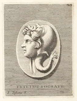 Theaetetus of Athens in a helmet with the face of Socrates