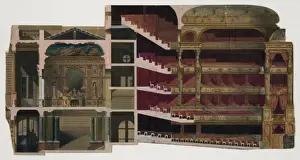 Rendering Prints: Theater interior. Section. Rendering